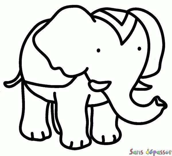 Coloriage Éléphant