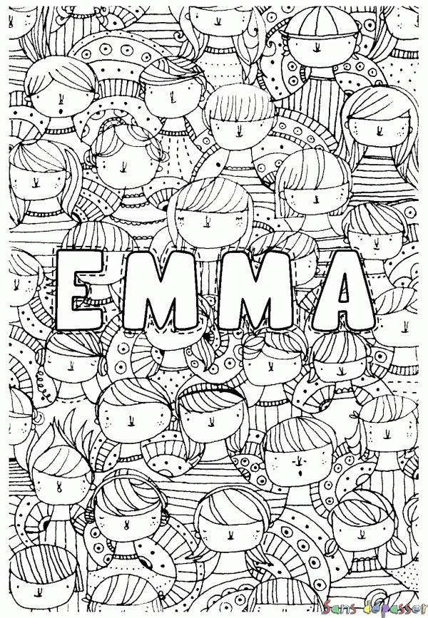 Coloriage Coloriage anti stress prénom - Emma