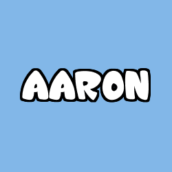 Coloriage prénom AARON