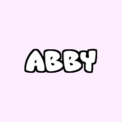 Coloriage prénom ABBY