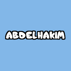 Coloriage prénom ABDELHAKIM