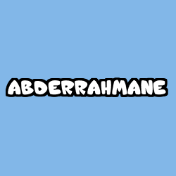 Coloriage prénom ABDERRAHMANE