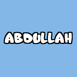 Coloriage prénom ABDULLAH