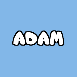 Coloriage prénom ADAM