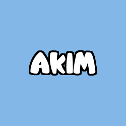 Coloriage prénom AKIM