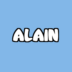 Coloriage prénom ALAIN