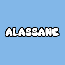 Coloriage prénom ALASSANE