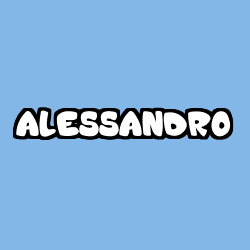 Coloriage prénom ALESSANDRO
