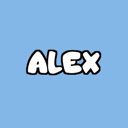 Coloriage prénom ALEX