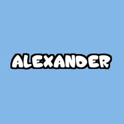 Coloriage prénom ALEXANDER