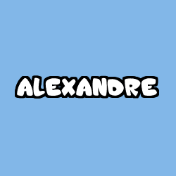 Coloriage prénom ALEXANDRE