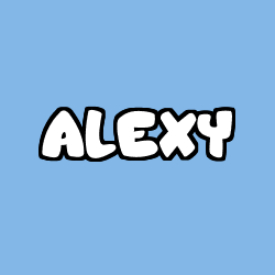 Coloriage prénom ALEXY