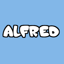 Coloriage prénom ALFRED
