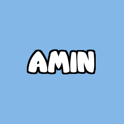 Coloriage prénom AMIN