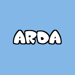 Coloriage prénom ARDA