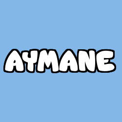 Coloriage prénom AYMANE
