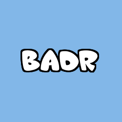 Coloriage prénom BADR