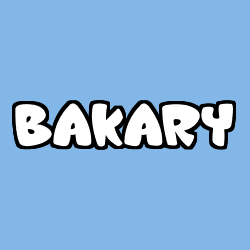 Coloriage prénom BAKARY