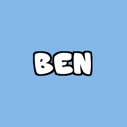 Coloriage prénom BEN