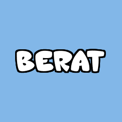 Coloriage prénom BERAT