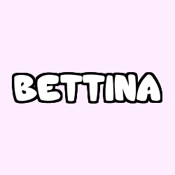 Coloriage prénom BETTINA
