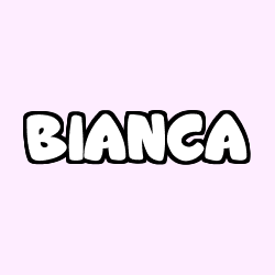 Coloriage prénom BIANCA