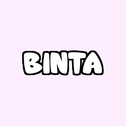 Coloriage prénom BINTA