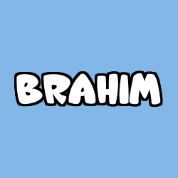 Coloriage prénom BRAHIM