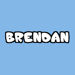 Coloriage prénom BRENDAN