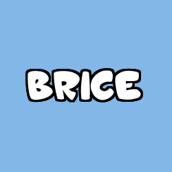 Coloriage prénom BRICE