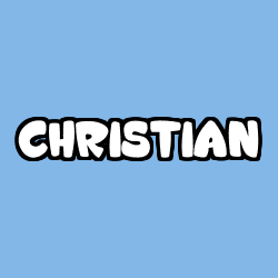 Coloriage prénom CHRISTIAN