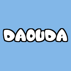 Coloriage prénom DAOUDA