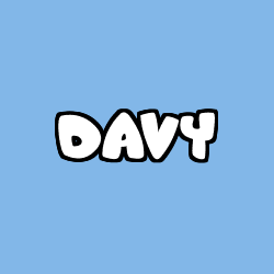 Coloriage prénom DAVY