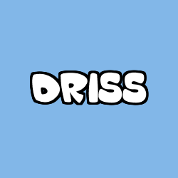 Coloriage prénom DRISS