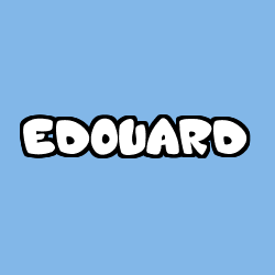 Coloriage prénom EDOUARD