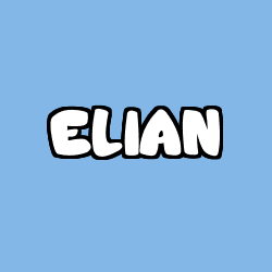 Coloriage prénom ELIAN