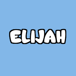 Coloriage prénom ELIJAH