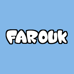 Coloriage prénom FAROUK