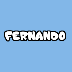 Coloriage prénom FERNANDO