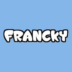 Coloriage prénom FRANCKY