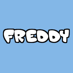 Coloriage prénom FREDDY