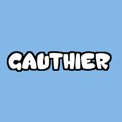 Coloriage prénom GAUTHIER