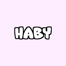 Coloriage prénom HABY