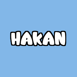 Coloriage prénom HAKAN