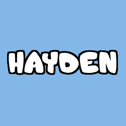 Coloriage prénom HAYDEN