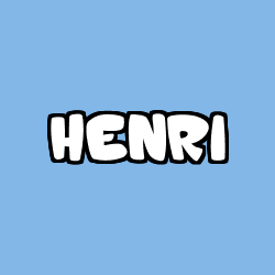 Coloriage prénom HENRI