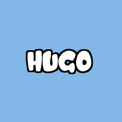 Coloriage prénom HUGO