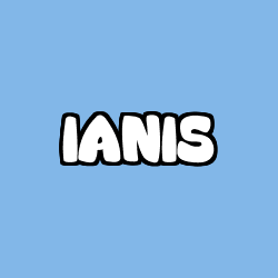 Coloriage prénom IANIS