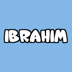 Coloriage prénom IBRAHIM