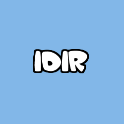 Coloriage prénom IDIR